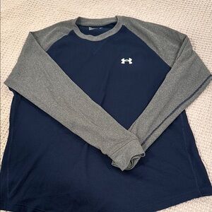 Under Armour Men's Blue and Gray Long Sleeve Tee